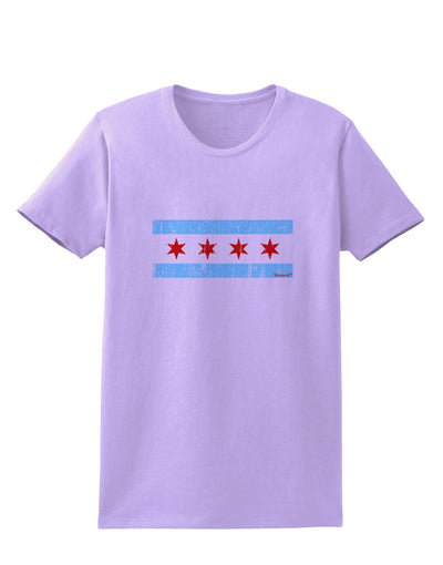 Distressed Chicago Flag Design Womens T-Shirt by TooLoud-Womens T-Shirt-TooLoud-Lavender-X-Small-Davson Sales