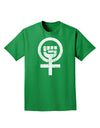 Distressed Feminism Symbol Adult Dark T-Shirt-Mens T-Shirt-TooLoud-Kelly-Green-Small-Davson Sales