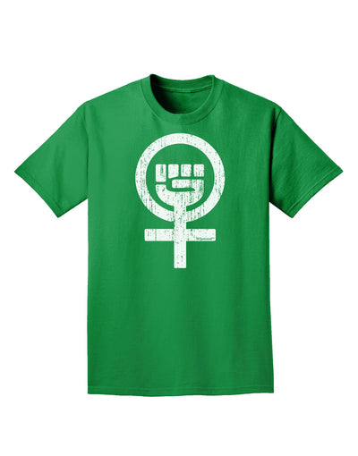 Distressed Feminism Symbol Adult Dark T-Shirt-Mens T-Shirt-TooLoud-Kelly-Green-Small-Davson Sales