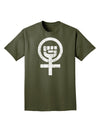 Distressed Feminism Symbol Adult Dark T-Shirt-Mens T-Shirt-TooLoud-Military-Green-Small-Davson Sales