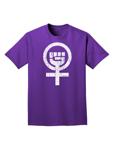 Distressed Feminism Symbol Adult Dark T-Shirt-Mens T-Shirt-TooLoud-Purple-Small-Davson Sales