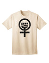 Distressed Feminism Symbol Adult T-Shirt-Mens T-Shirt-TooLoud-Natural-Small-Davson Sales