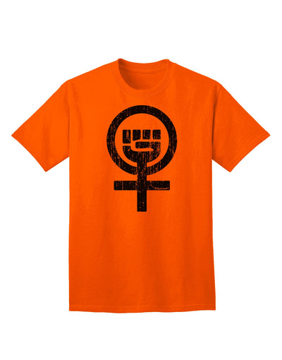 Distressed Feminism Symbol Adult T-Shirt-Mens T-Shirt-TooLoud-Orange-Small-Davson Sales