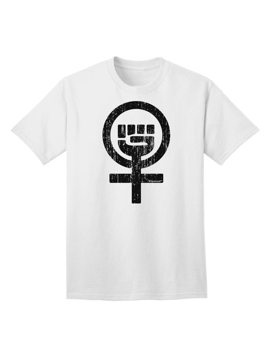 Distressed Feminism Symbol Adult T-Shirt-Mens T-Shirt-TooLoud-White-Small-Davson Sales