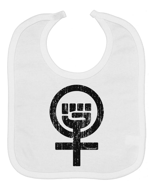 Distressed Feminism Symbol Baby Bib