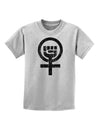 Distressed Feminism Symbol Childrens T-Shirt-Childrens T-Shirt-TooLoud-AshGray-X-Small-Davson Sales