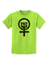 Distressed Feminism Symbol Childrens T-Shirt-Childrens T-Shirt-TooLoud-Lime-Green-X-Small-Davson Sales