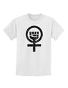 Distressed Feminism Symbol Childrens T-Shirt-Childrens T-Shirt-TooLoud-White-X-Small-Davson Sales