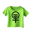 Distressed Feminism Symbol Infant T-Shirt-Infant T-Shirt-TooLoud-Lime-Green-06-Months-Davson Sales