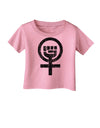 Distressed Feminism Symbol Infant T-Shirt-Infant T-Shirt-TooLoud-Candy-Pink-06-Months-Davson Sales