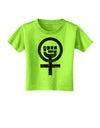 Distressed Feminism Symbol Toddler T-Shirt-Toddler T-Shirt-TooLoud-Lime-Green-2T-Davson Sales