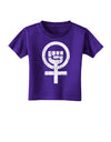 Distressed Feminism Symbol Toddler T-Shirt Dark-Toddler T-Shirt-TooLoud-Purple-2T-Davson Sales