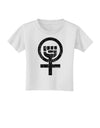 Distressed Feminism Symbol Toddler T-Shirt-Toddler T-Shirt-TooLoud-White-2T-Davson Sales