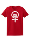 Distressed Feminism Symbol Womens Dark T-Shirt-TooLoud-Red-X-Small-Davson Sales