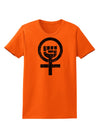 Distressed Feminism Symbol Womens T-Shirt-Womens T-Shirt-TooLoud-Orange-X-Small-Davson Sales