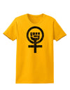 Distressed Feminism Symbol Womens T-Shirt-Womens T-Shirt-TooLoud-Gold-X-Small-Davson Sales