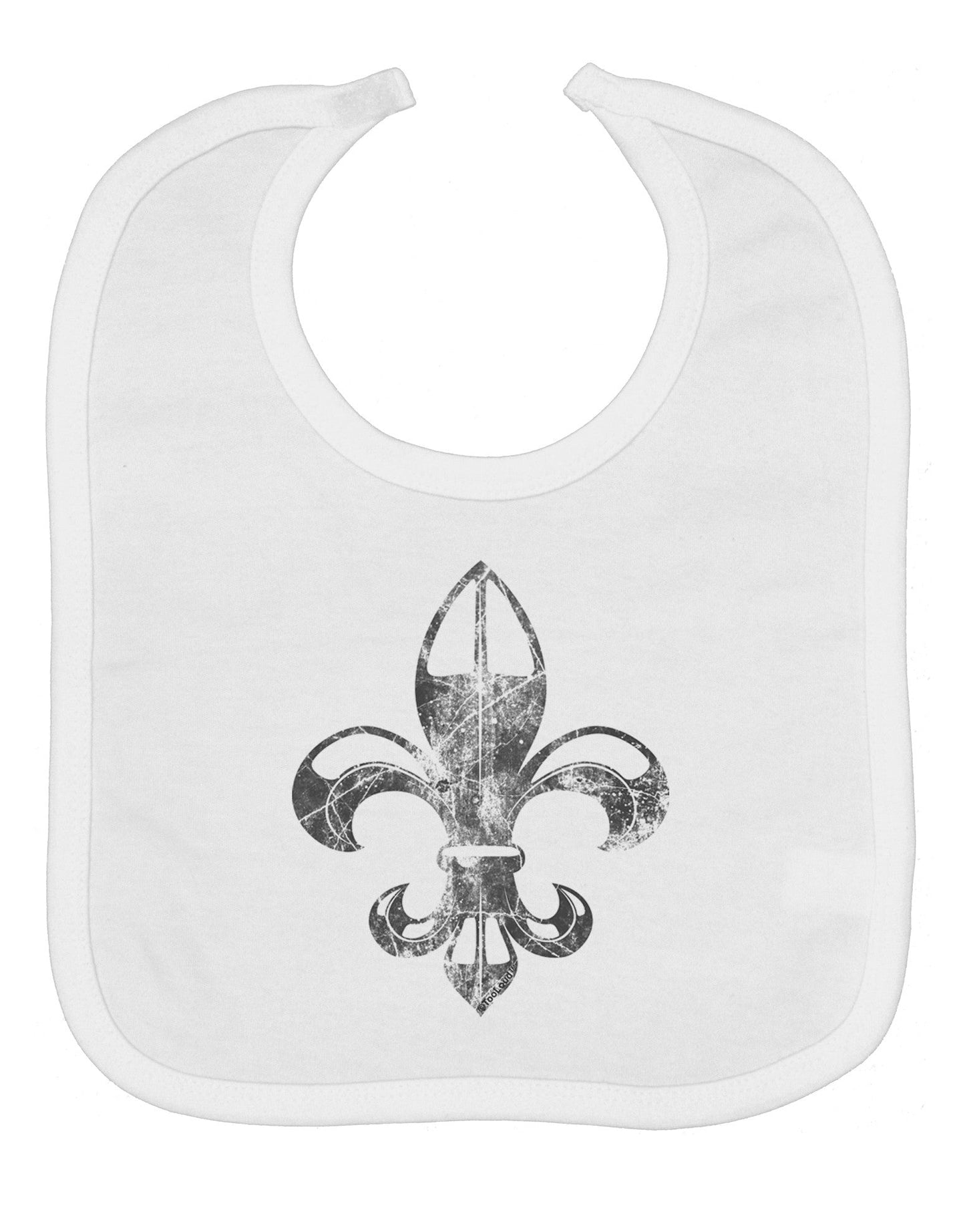 Distressed Fleur de Lis Baby Bib