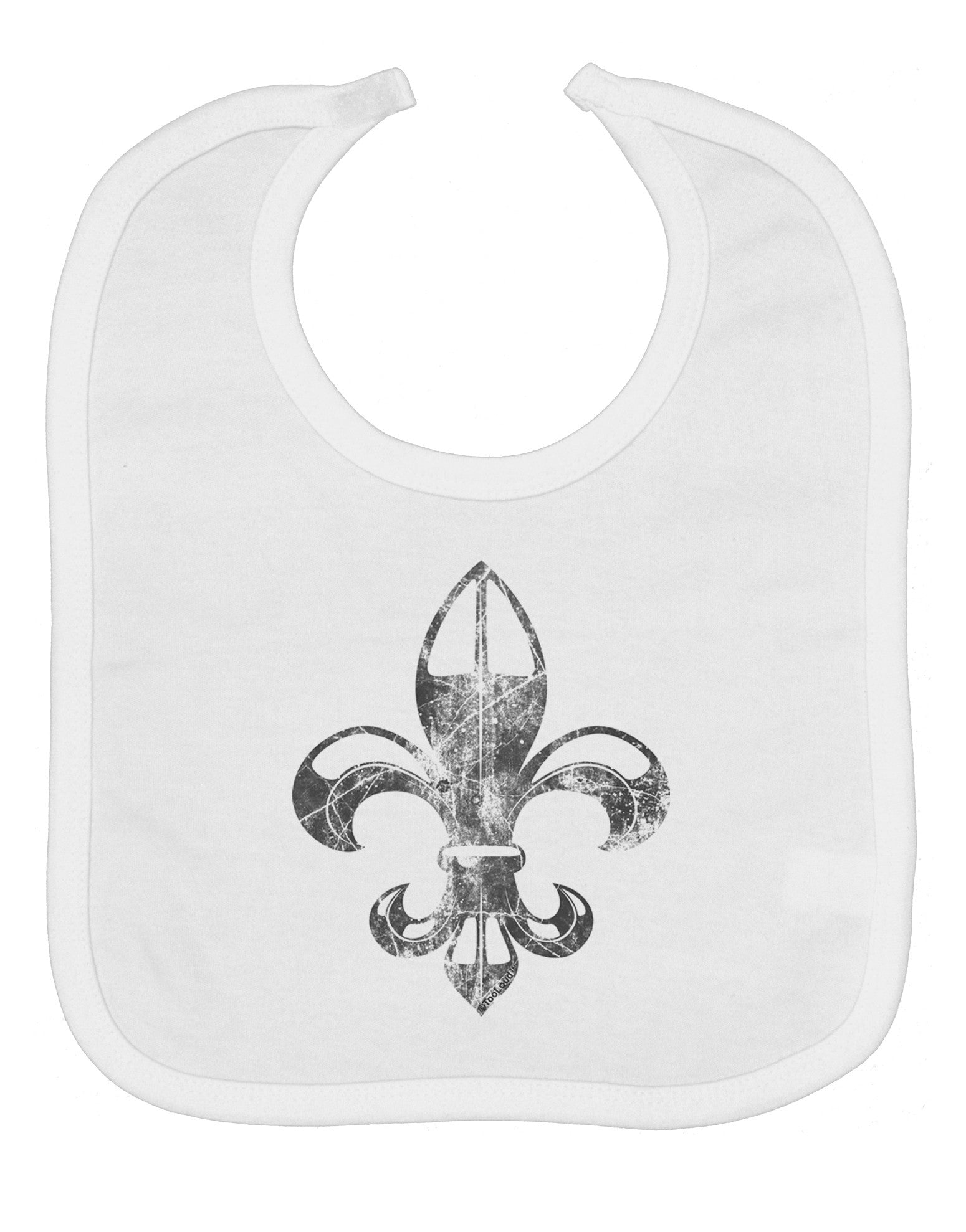 Distressed Fleur de Lis Baby Bib