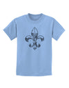 Distressed Fleur de Lis Childrens T-Shirt-Childrens T-Shirt-TooLoud-Light-Blue-X-Small-Davson Sales