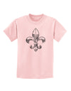 Distressed Fleur de Lis Childrens T-Shirt-Childrens T-Shirt-TooLoud-PalePink-X-Small-Davson Sales