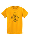 Distressed Fleur de Lis Childrens T-Shirt-Childrens T-Shirt-TooLoud-Gold-X-Small-Davson Sales