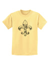 Distressed Fleur de Lis Childrens T-Shirt-Childrens T-Shirt-TooLoud-Daffodil-Yellow-X-Small-Davson Sales