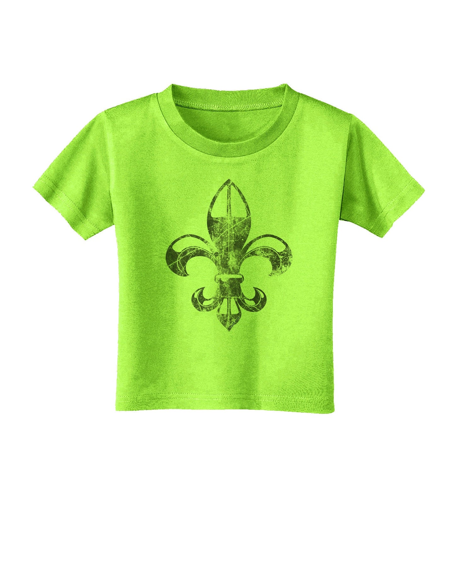 Distressed Fleur de Lis Toddler T-Shirt-Toddler T-Shirt-TooLoud-Lime-Green-2T-Davson Sales