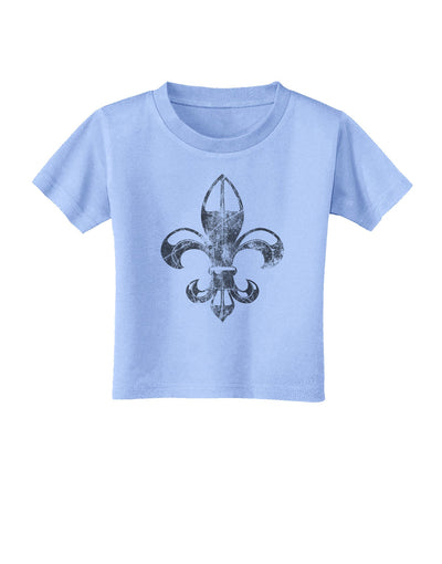 Distressed Fleur de Lis Toddler T-Shirt-Toddler T-Shirt-TooLoud-Aquatic-Blue-2T-Davson Sales