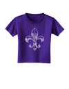 Distressed Fleur de Lis Toddler T-Shirt Dark-Toddler T-Shirt-TooLoud-Purple-2T-Davson Sales