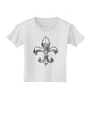 Distressed Fleur de Lis Toddler T-Shirt-Toddler T-Shirt-TooLoud-White-2T-Davson Sales