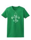 Distressed Fleur de Lis Womens Dark T-Shirt-TooLoud-Kelly-Green-X-Small-Davson Sales