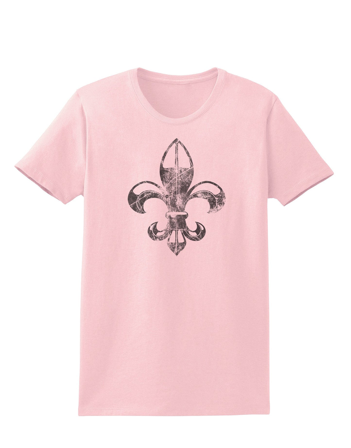 Distressed Fleur de Lis Womens T-Shirt-Womens T-Shirt-TooLoud-PalePink-X-Small-Davson Sales
