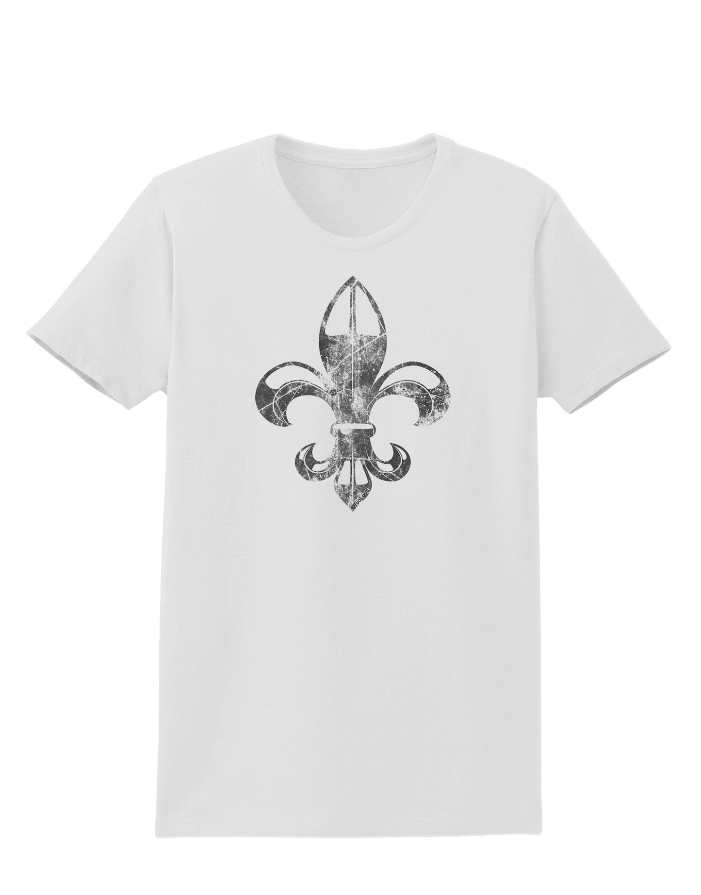 Distressed Fleur de Lis Womens T-Shirt-Womens T-Shirt-TooLoud-White-X-Small-Davson Sales