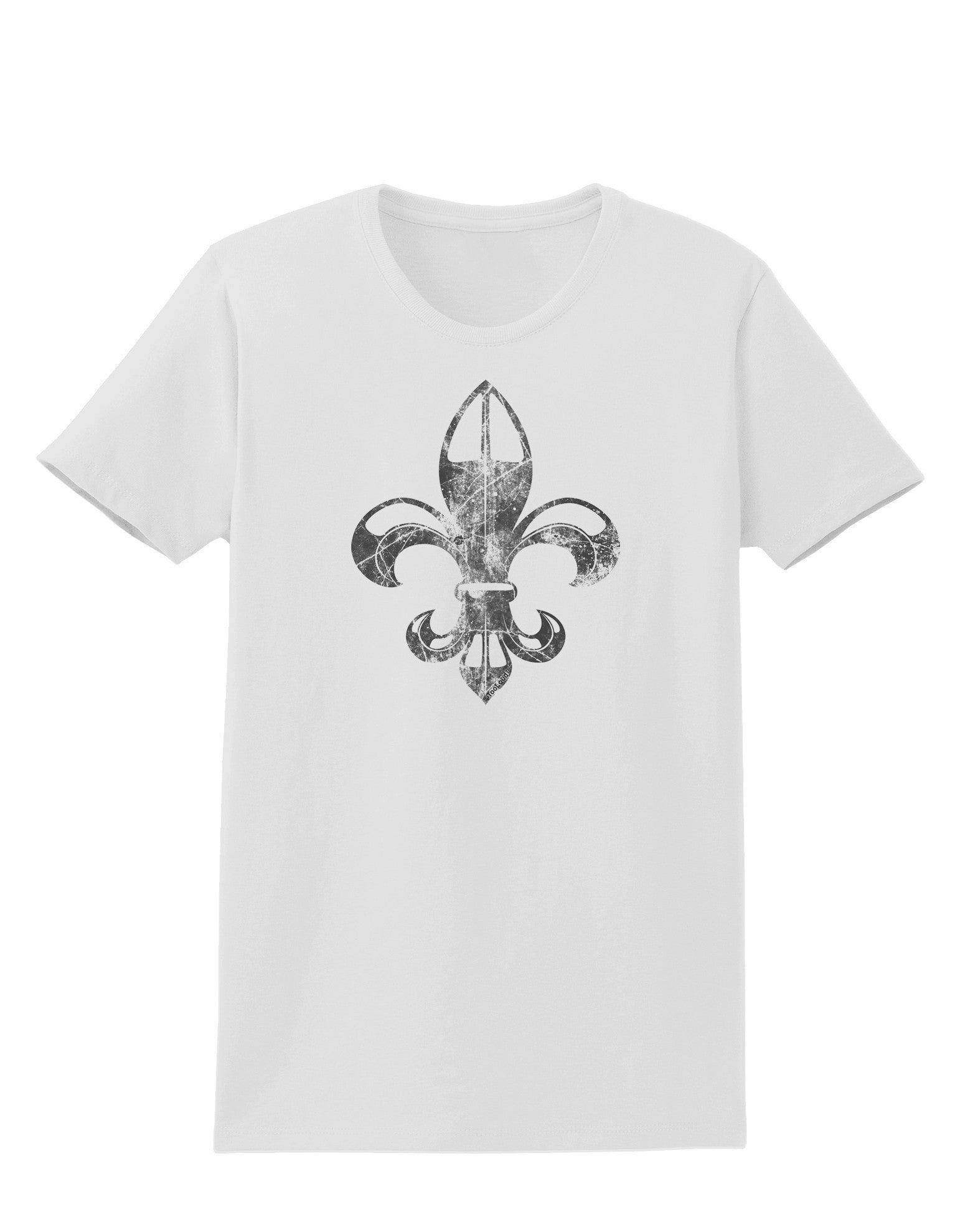 Distressed Fleur de Lis Womens T-Shirt-Womens T-Shirt-TooLoud-White-X-Small-Davson Sales