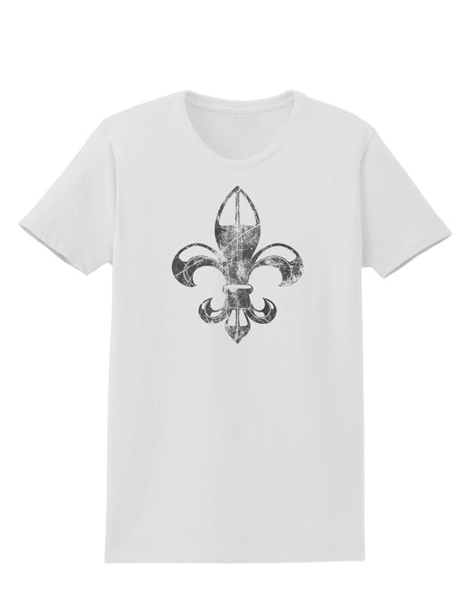 Distressed Fleur de Lis Womens T-Shirt-Womens T-Shirt-TooLoud-White-X-Small-Davson Sales