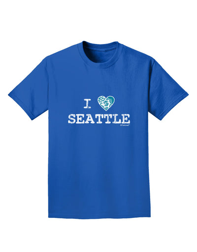 Distressed I Heart Seattle - Heart Flag Adult Dark T-Shirt by TooLoud-Mens T-Shirt-TooLoud-Royal-Blue-Small-Davson Sales