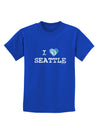 Distressed I Heart Seattle - Heart Flag Childrens Dark T-Shirt by TooLoud-Childrens T-Shirt-TooLoud-Royal-Blue-X-Small-Davson Sales