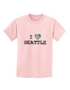 Distressed I Heart Seattle - Heart Flag Childrens T-Shirt by TooLoud-Childrens T-Shirt-TooLoud-PalePink-X-Small-Davson Sales