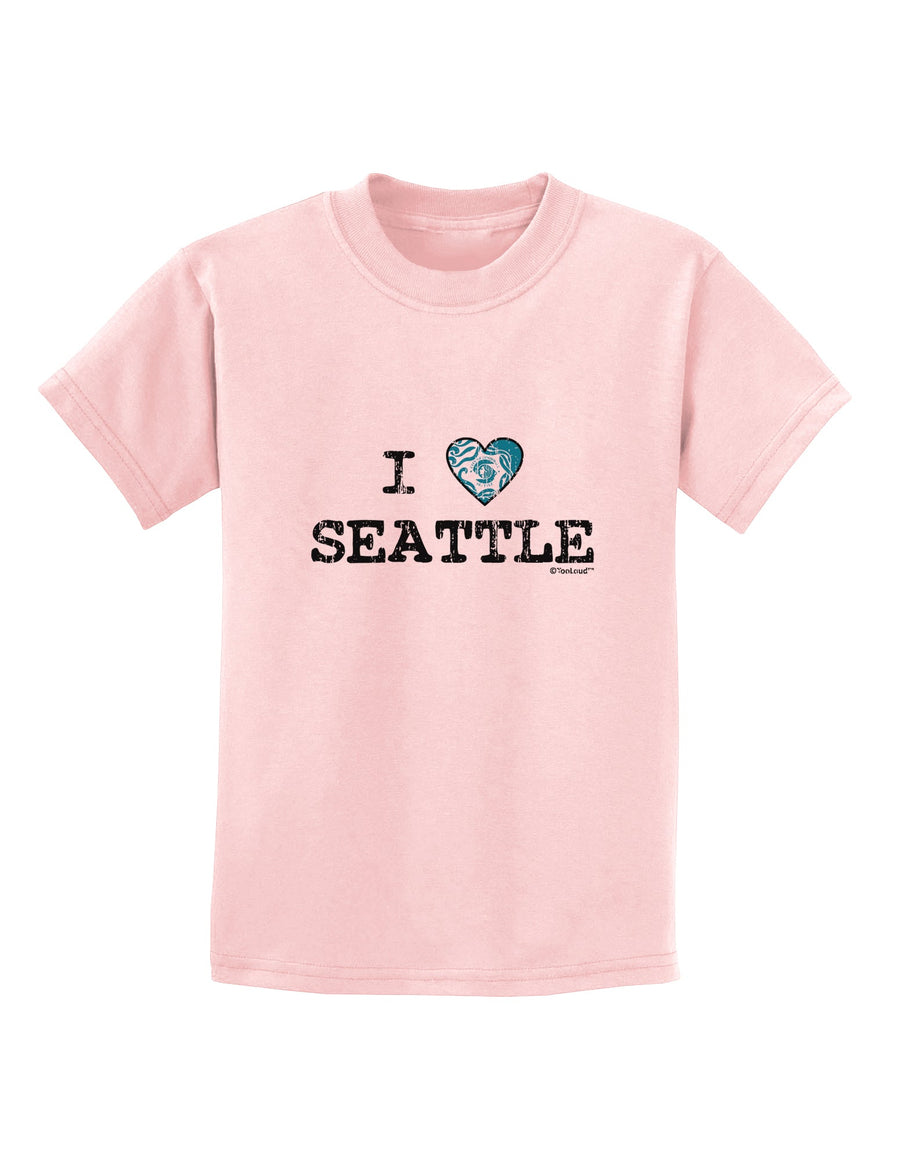 Distressed I Heart Seattle - Heart Flag Childrens T-Shirt by TooLoud-Childrens T-Shirt-TooLoud-White-X-Small-Davson Sales