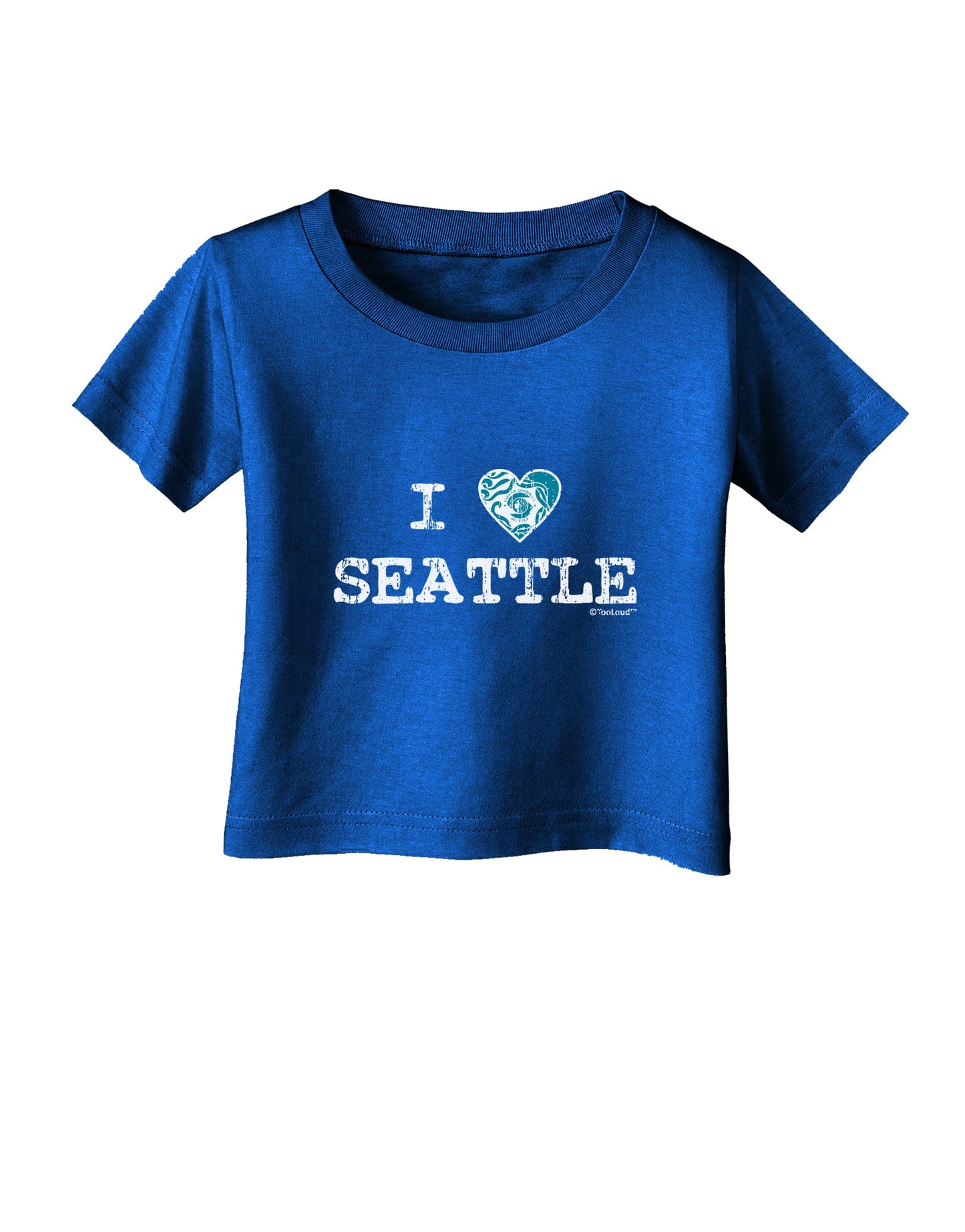 Distressed I Heart Seattle - Heart Flag Infant T-Shirt Dark by TooLoud-Infant T-Shirt-TooLoud-Royal-Blue-06-Months-Davson Sales
