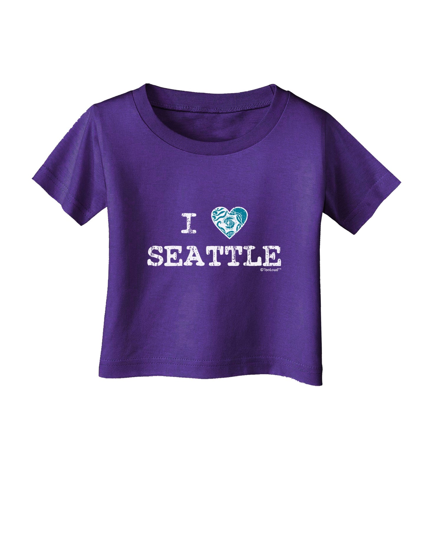 Distressed I Heart Seattle - Heart Flag Infant T-Shirt Dark by TooLoud-Infant T-Shirt-TooLoud-Purple-06-Months-Davson Sales