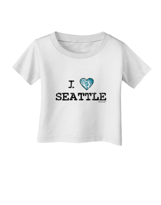 Distressed I Heart Seattle - Heart Flag Infant T-Shirt by TooLoud-Infant T-Shirt-TooLoud-White-06-Months-Davson Sales