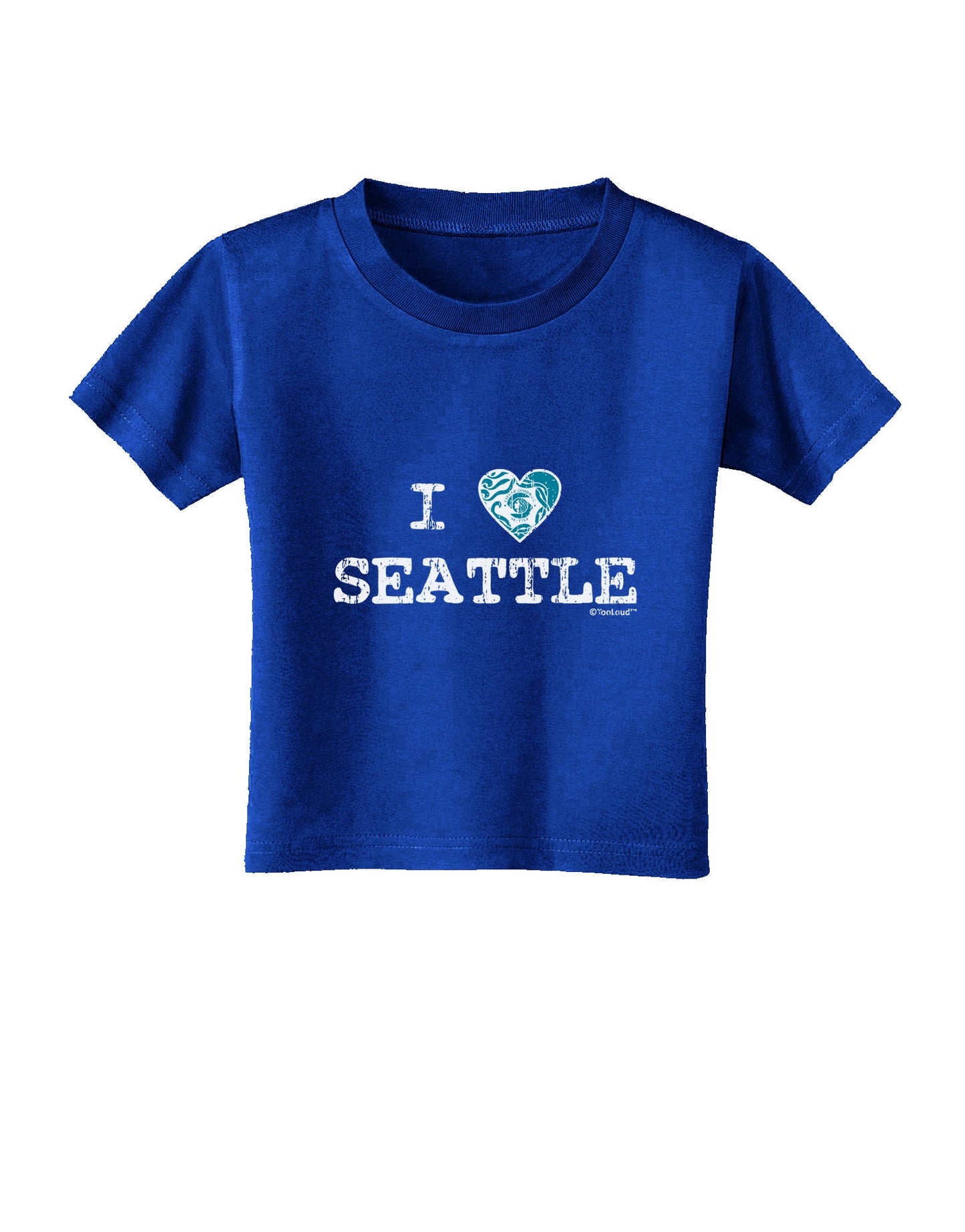 Distressed I Heart Seattle - Heart Flag Toddler T-Shirt Dark by TooLoud-Toddler T-Shirt-TooLoud-Royal-Blue-2T-Davson Sales