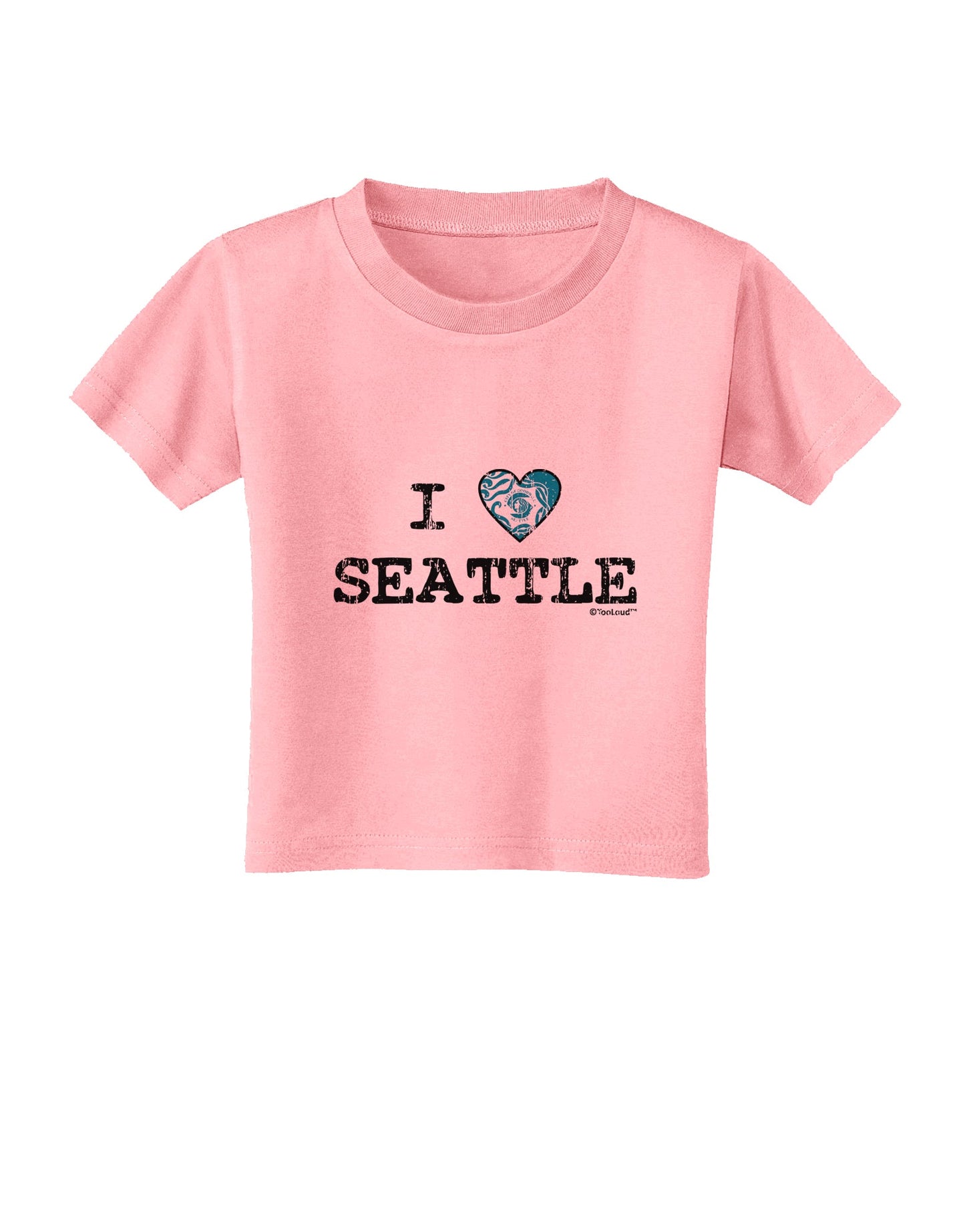 Distressed I Heart Seattle - Heart Flag Toddler T-Shirt by TooLoud-Toddler T-Shirt-TooLoud-Candy-Pink-2T-Davson Sales