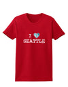 Distressed I Heart Seattle - Heart Flag Womens Dark T-Shirt by TooLoud-Womens T-Shirt-TooLoud-Red-X-Small-Davson Sales