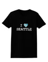 Distressed I Heart Seattle - Heart Flag Womens Dark T-Shirt by TooLoud-Womens T-Shirt-TooLoud-Black-X-Small-Davson Sales