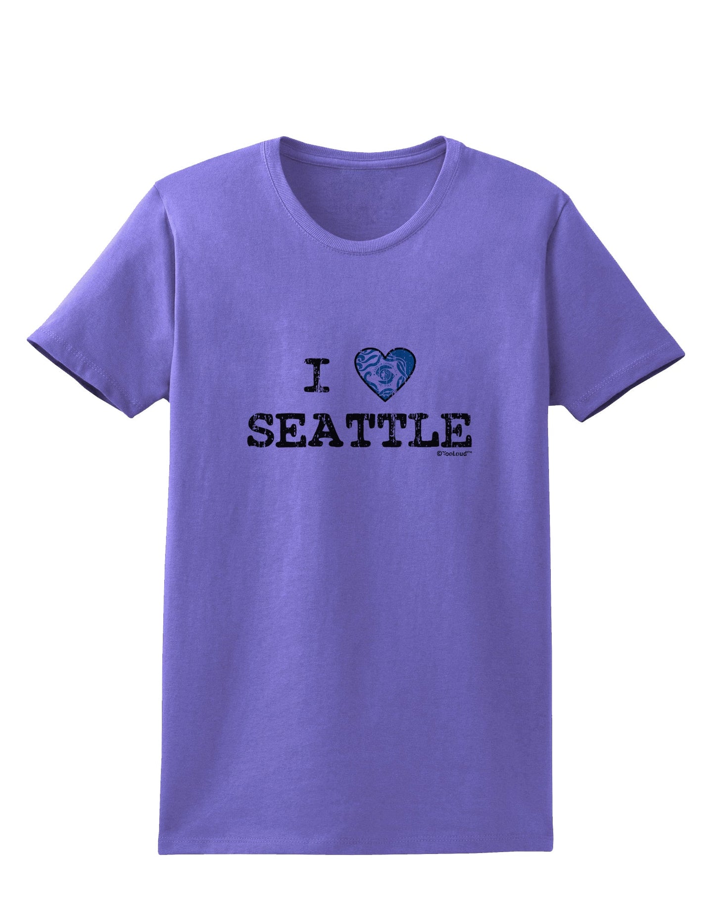 Distressed I Heart Seattle - Heart Flag Womens T-Shirt by TooLoud-Womens T-Shirt-TooLoud-Violet-X-Small-Davson Sales