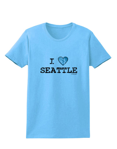 Distressed I Heart Seattle - Heart Flag Womens T-Shirt by TooLoud-Womens T-Shirt-TooLoud-Aquatic-Blue-X-Small-Davson Sales