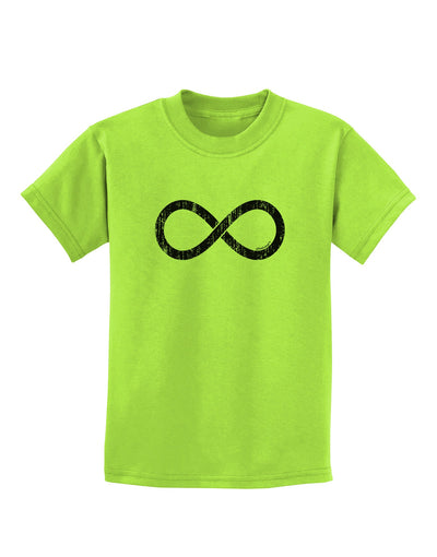 Distressed Infinity Childrens T-Shirt-Childrens T-Shirt-TooLoud-Lime-Green-X-Small-Davson Sales