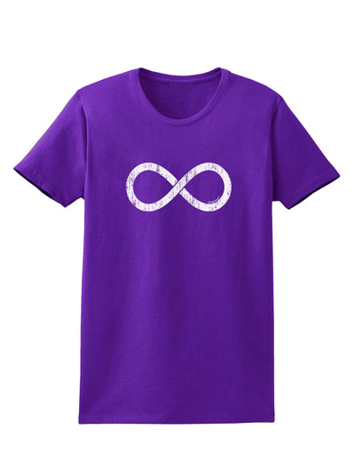 Distressed Infinity Womens Dark T-Shirt-TooLoud-Purple-X-Small-Davson Sales